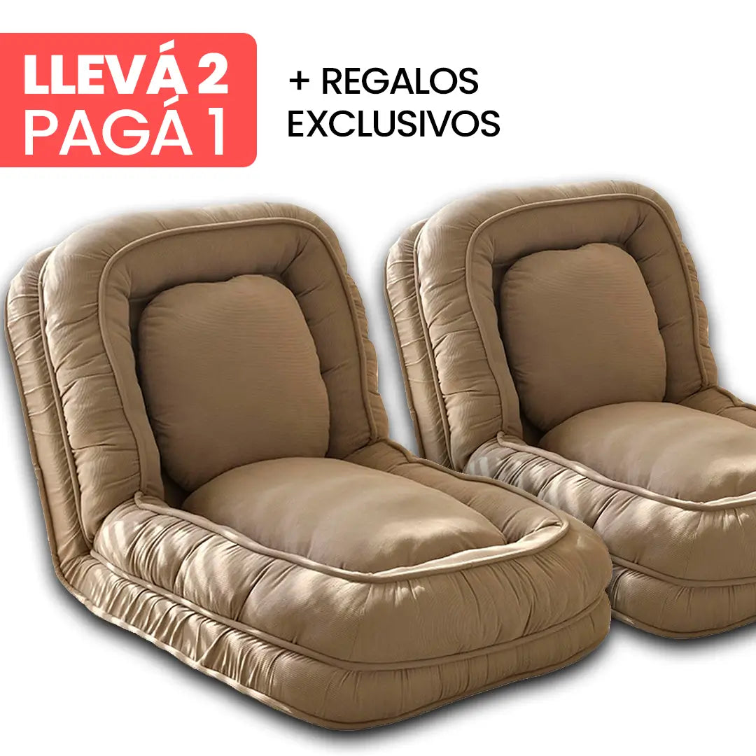 [LLEVÁ 2, PAGÁ 1] Sillón Cama Reclinable de Algodón 5 en 1 + REGALOS: Almohadas Cushion