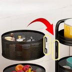 [Llevá 2 y Pagá 1] Frutera MetalRack Giratoria de Acero Inoxidable (4/5 Niveles) + ¡Regalo: Kit de Potes Herméticos!