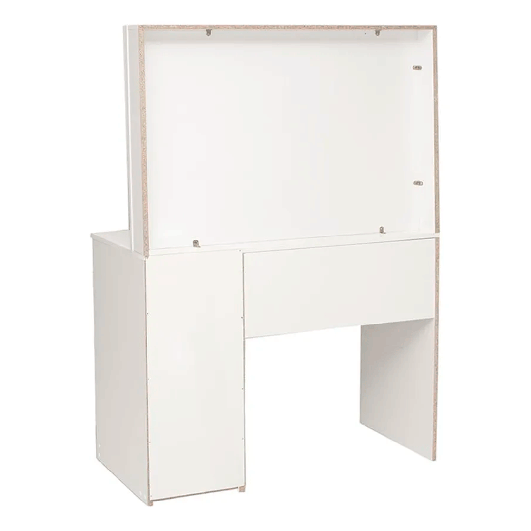 Tocador con Tapa de Vidrio + Kit de Luces PE-120 Cozy Blanco DE REGALO