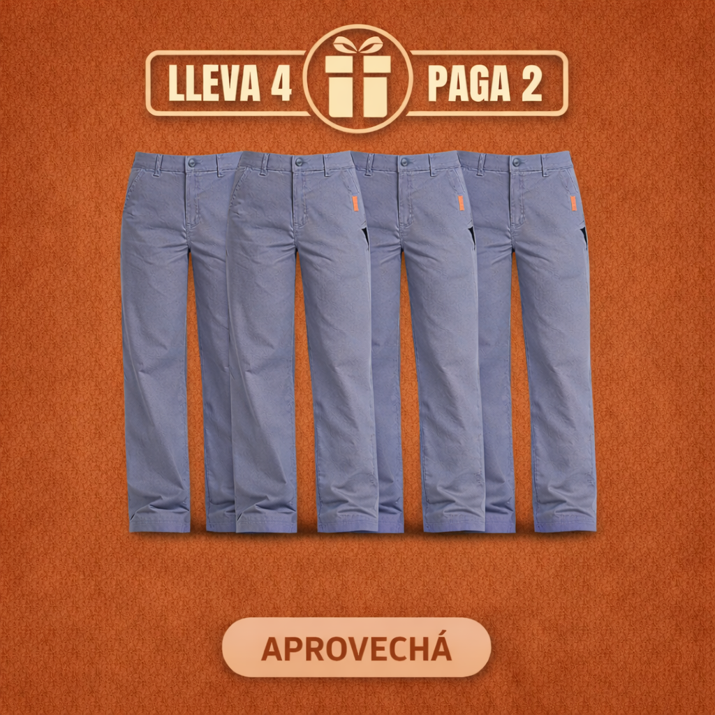 [Promo Llevá 4, Pagá 2] Pantalón Silk Fit™ en Algodón Premium, Suave y Liviano