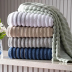 CloudSoft™ – Toalla Premium de Algodón Turco | Kit 10 Baño + 10 Rostro (REGALO)